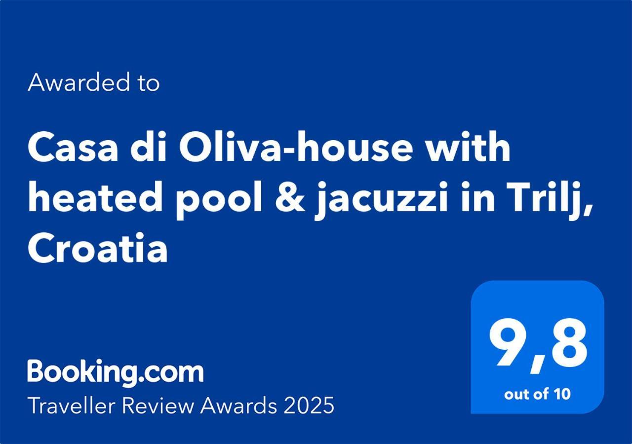 Casa Di Oliva-House With Heated Pool & Jacuzzi In Trilj, Croatia Villa Exterior photo